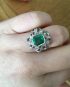 Amazing Vintage Emerald Cocktail Ring